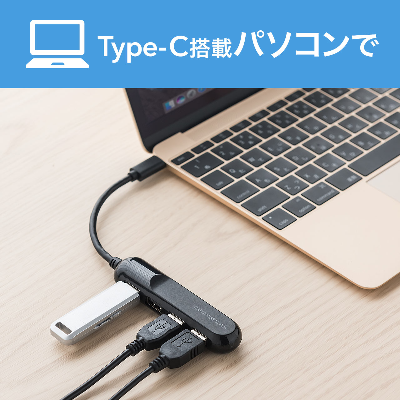 USB Type-CnuiUSB3.0EUSB2.0ER{nuE4|[gEzCgj 400-HUB057W