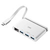 【特別セール】USB Type-C増設ハブ（LAN変換付き・USB3.1 Gen1×3ポート・Windows・Mac）