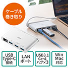 【初夏の処分市】USB Type-C増設ハブ（LAN変換付き・USB3.1 Gen1×3ポート・Windows・Mac）