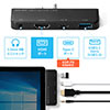 Surface Go/Go 2/Go 3専用 USB3.1/ハブ USB Type-C USB A HDMI出力 USB3.1 Gen1 3.5mm4極ミニジャック バスパワー ブラック