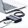 USB Type-Cハブ USB3.1 Gen2 USB Type-C USB A 4ポート USB PD対応 セルフパワー ACアダプタ付き ブラック 400-HUB075BK