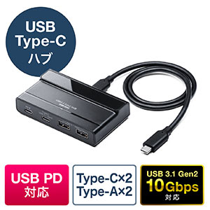 yrWlXZ[zUSB Type-Cnu USB3.1 Gen2 USB Type-C USB A 4|[g USB PDΉ Ztp[ ACA_v^t ubN
