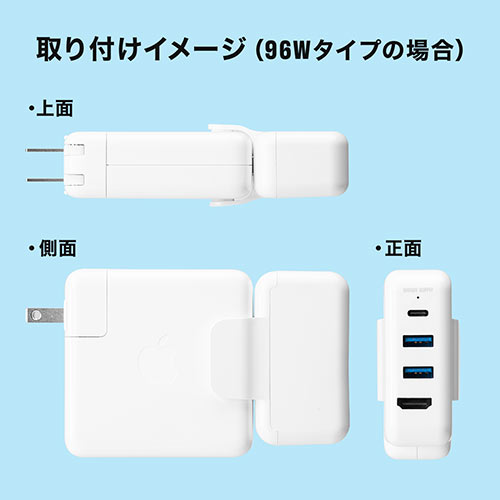 USB Type-C hbLOXe[V MacBookp PD/100WΉ 4KΉ 4in1 HDMI Type-C USB3.0~2 e[N [g ݑΖ 400-HUB078W