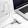 USB Type-C ドッキングステーション モバイルタイプ PD/60W対応 4K対応 4in1 HDMI Type-C USB3.0 USB2.0 テレワーク リモート 在宅勤務 シルバー