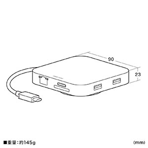 モバイルドッキングステーション 巻き取り USB Type-C PD100W モバイルドッキングステーション 巻き取り USB Type-C PD100W