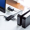充電ポート付きUSBハブ 7ポート USB3.2 Gen1 充電ポート×2 セルフパワー ACアダプタ付 ポータブルHDD対応