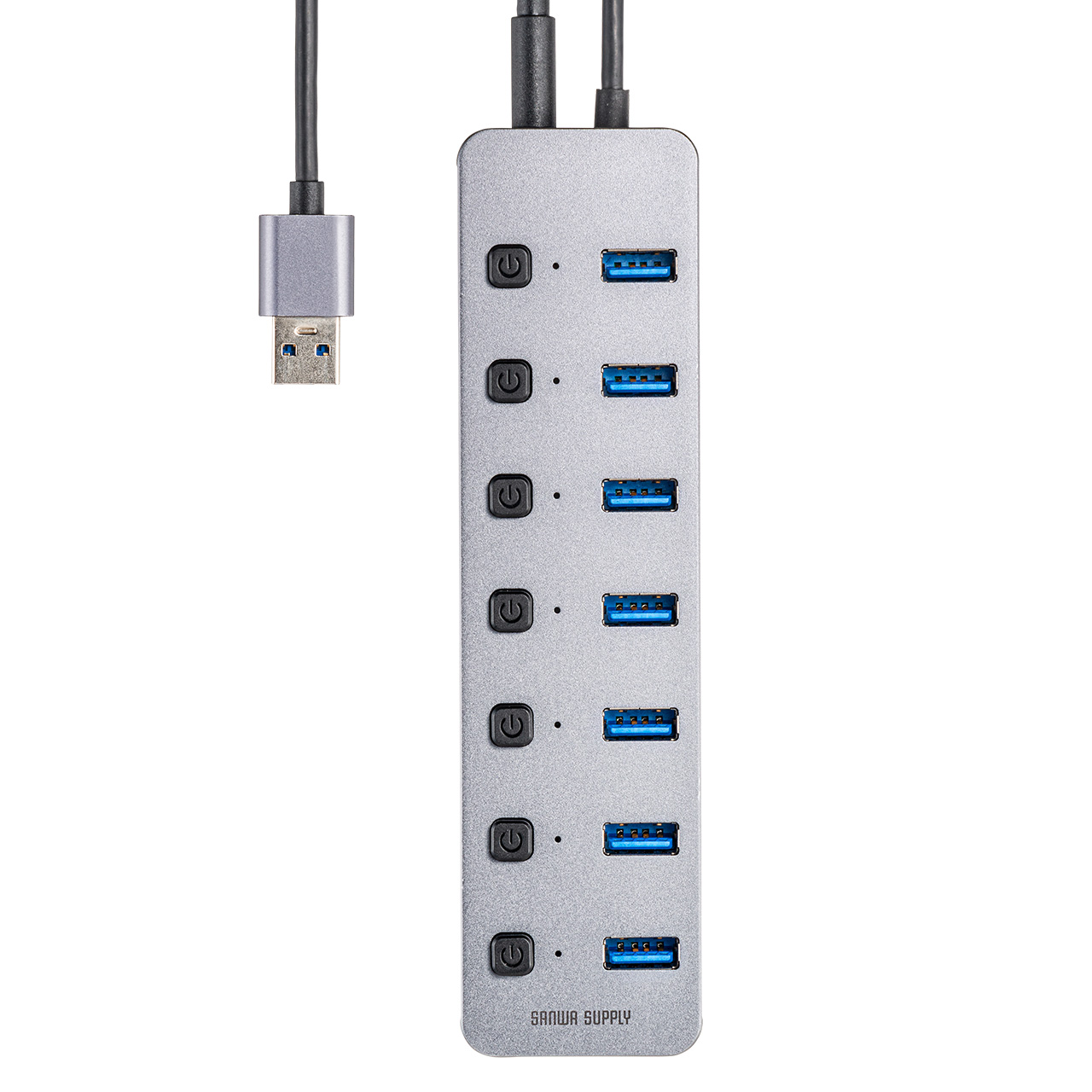 USBnu 7|[g ACA_v^t USB[d Ztp[ ʃXCb`t USB3.2/5Gbps RpNg USB A ڑ O[ 400-HUBA32GM