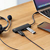 USB Type-Cnu 4|[g USB3.2 Gen1 X y 15cmP[u MacBook/iPad Pro/Surface GO/ChromeBook e[N ݑΖ 400-HUBC1BK