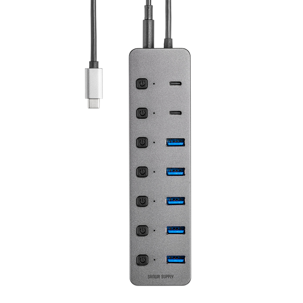 yViP10{zUSBnu 7|[g Type-C@ACA_v^t USB[d Ztp[ A~5EC~2|[g ʃXCb`t USB3.2/5Gbps RpNg O[ 400-HUBC32GM