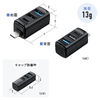 �yGW�Z�[���zUSB�n�u �R���p�N�g ���^ USB Type-C�ڑ� USB3.0 USB2.0 �o�X�p���[ USB-C�|�[�g USB A�|�[�g 3�|�[�g �R���{�n�u ���F �y��
