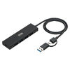 �y�V���iP10�{�zUSB�n�u 5�|�[�g �Z���t�p���[ �o�X�p���[ USB 5Gbps ���^ �R���p�N�g �����ʐM Type-C�ڑ� USB A�ڑ� �[�d �ʐM 60cm