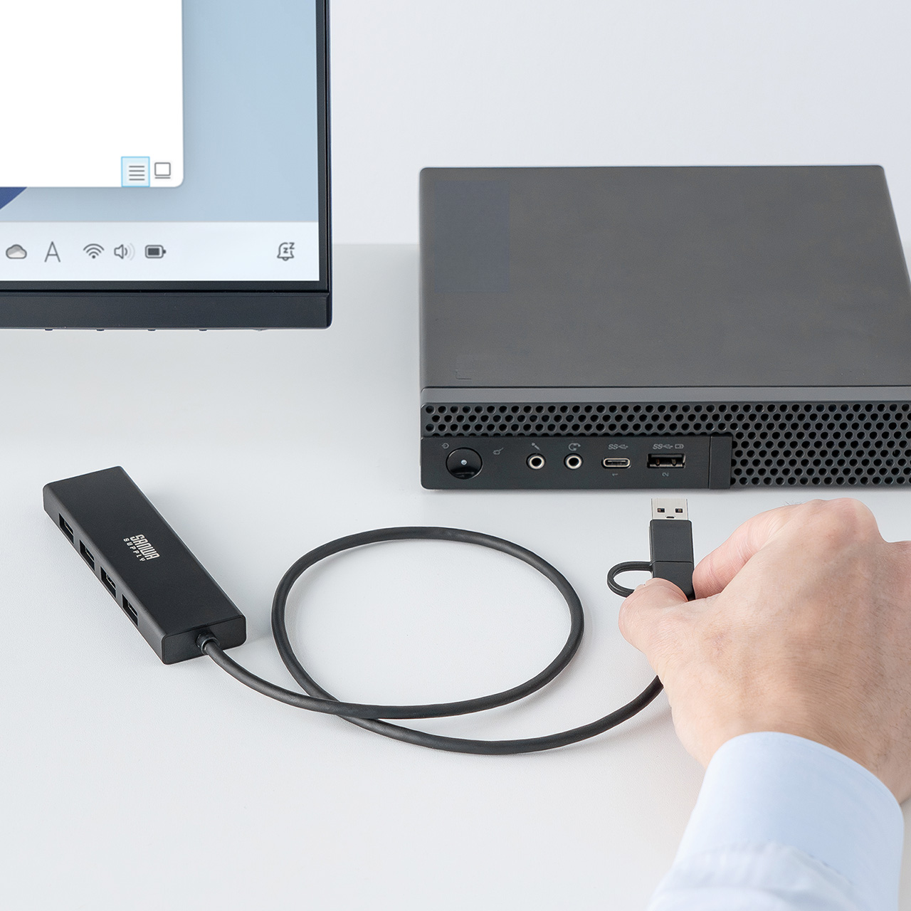 �y�V���iP10�{�zUSB�n�u 5�|�[�g �Z���t�p���[ �o�X�p���[ USB 5Gbps ���^ �R���p�N�g �����ʐM Type-C�ڑ� USB A�ڑ� �[�d �ʐM 60cm