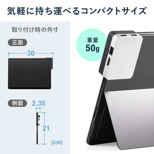 Surface Pro 8pnu hbLOnu USBnu LAN HDMIo gΉ SD /microSDΉ p݌v 400-HUBC6S