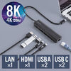ドッキングステーション Type-C HDMI 8K/4K120Hz対応 PD100W対応 有線LAN対応 モバイル 400-HUBC9BK