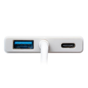 USB ハブ Type-C 接続 3ポート拡張 PD充電対応 薄型 ホワイト USB ハブ Type-C 接続 3ポート拡張 PD充電対応 薄型 ホワイト