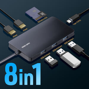 ドッキングステーション HDMI2つ 2画面出力対応 4K/60Hz対応 USB-C接続 USB PD100W スマートPD対応 カードリーダー L型 アダプタ ケーブル長20cm 400-HUBCP24BKの販売商品 | 通販ならサンワダイレクト