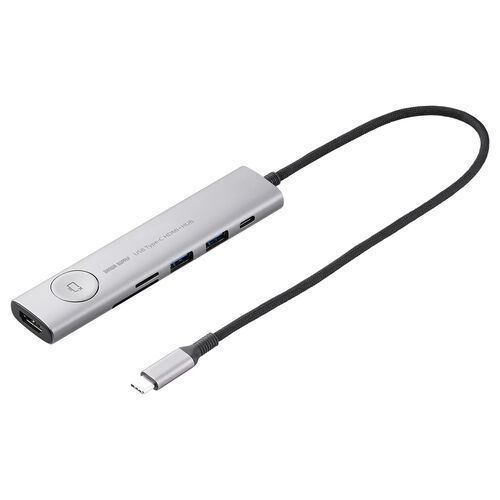 hbLOXe[V USB Type-C ON/OFFXCb`t HDMI 4K/60Hz USB PD100WΉ USB 5Gbps J[h[_[ P[ǔ^ oC ^ 400-HUBCP31GM