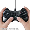 USBゲームパッド 16ボタン 全ボタン連射対応 アナログ デジタル Xinput対応 振動機能つき 日本製高耐久シリコンラバー使用 Windows専用 マットブラック 400-JYP62UMBKX