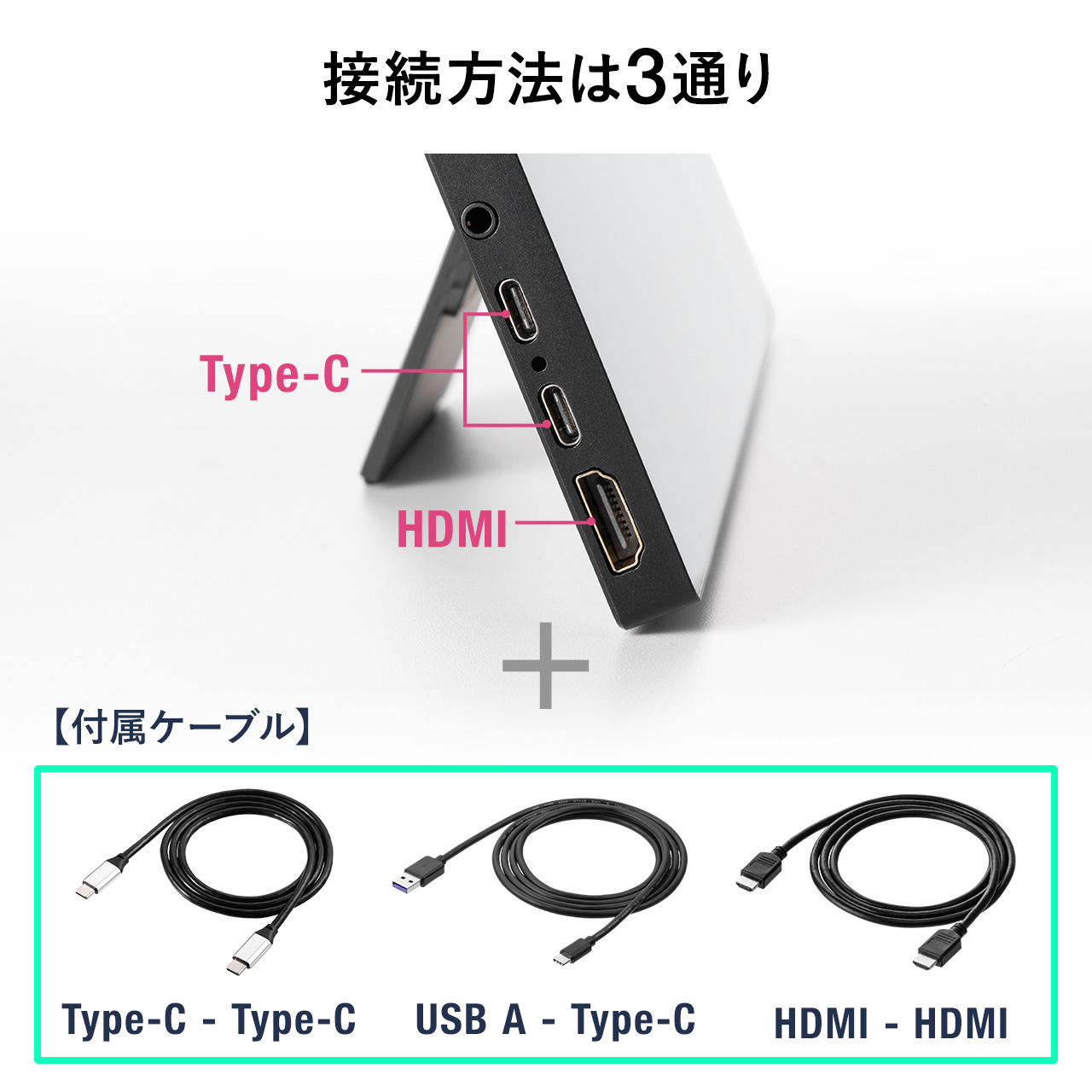 oCj^[ 15.6C` ^b`pl X^hΉ MacΉ USB Type-Cڑ HDMI tHD 400-LCD006