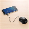 microUSBマウス（ケーブル巻取り・Android・Mac対応・スマホ・タブレット対応・USB変換アダプタ付き） 400-MA063BK