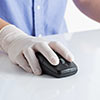 抗菌 ワイヤレスマウス 防水防塵 静音ボタン IRセンサー 1600カウント ブラック 400-MA113BK