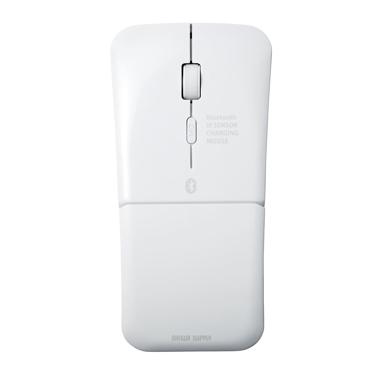 【ビジネス応援セール】薄型 Bluetoothマウス マルチペアリング対応 USB充電式 IRセンサー 折りたたみ式 3ボタン 400-MA120W