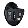 ワイヤレス エルゴマウス 静音ボタン USB充電式 ブルーLEDセンサー 5ボタン レッド