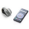 Bluetoothマウス 小型 5ボタン アルミ製スクロールホイール 静音ボタン ブルーLEDセンサー シルバー