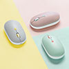 充電式マウス Bluetoothマウス フラットマウス 静音マウス マルチペアリング 3ボタン ブルーLED グレー