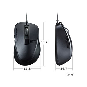 有線マウス 静音 小型 5ボタン 戻る/進むボタン搭載 USB Type-C