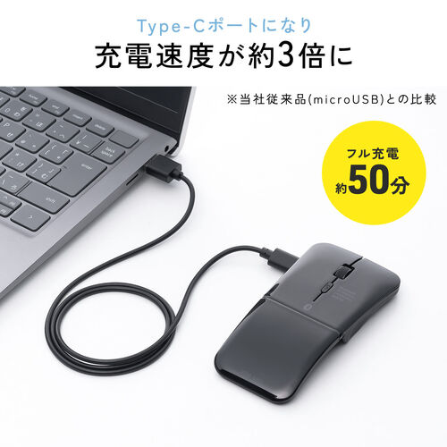 yVi|Cg10{z^}EX Bluetooth & 2.4GHz }EX 3{^ ^ ܂肽ݎ USB-C[d  CX }`yAO RpNg ubN 400-MAWB121BK