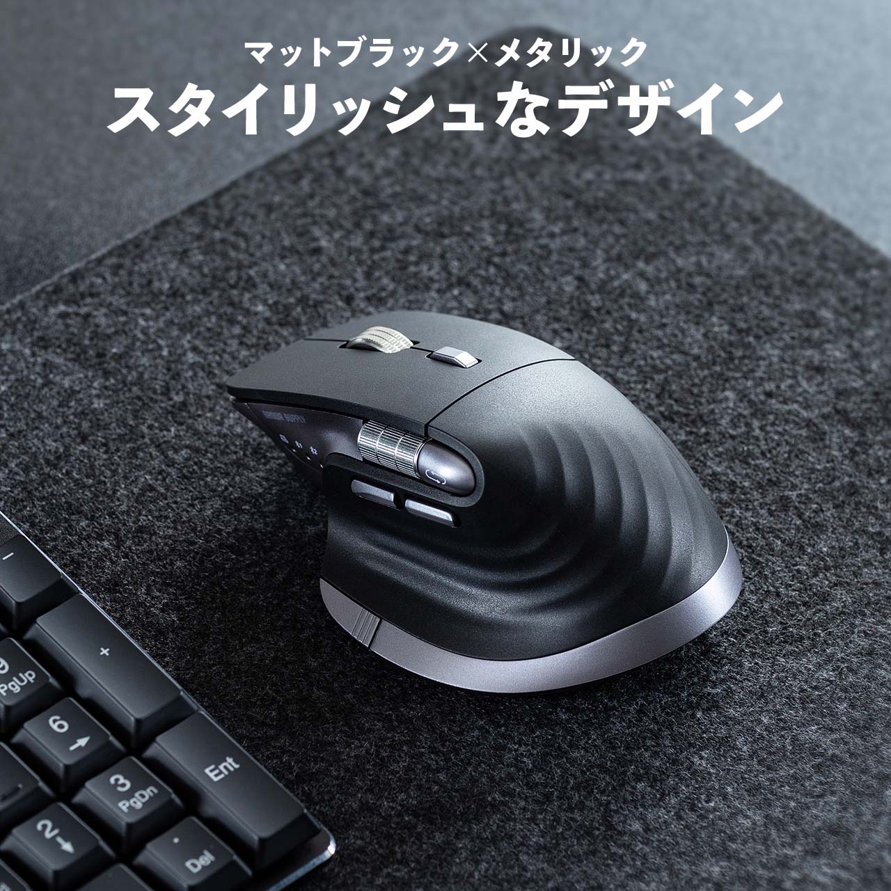 ���C�����X�}�E�X VELZA �T�C�h�z�C�[��/�����X�N���[�� Bluetooth/2.4GHz ���� �É� PAW3809 ���E�X�N���[�� Mac�Ή� �߂� �i�� USB-C �[�d�� ���@�\