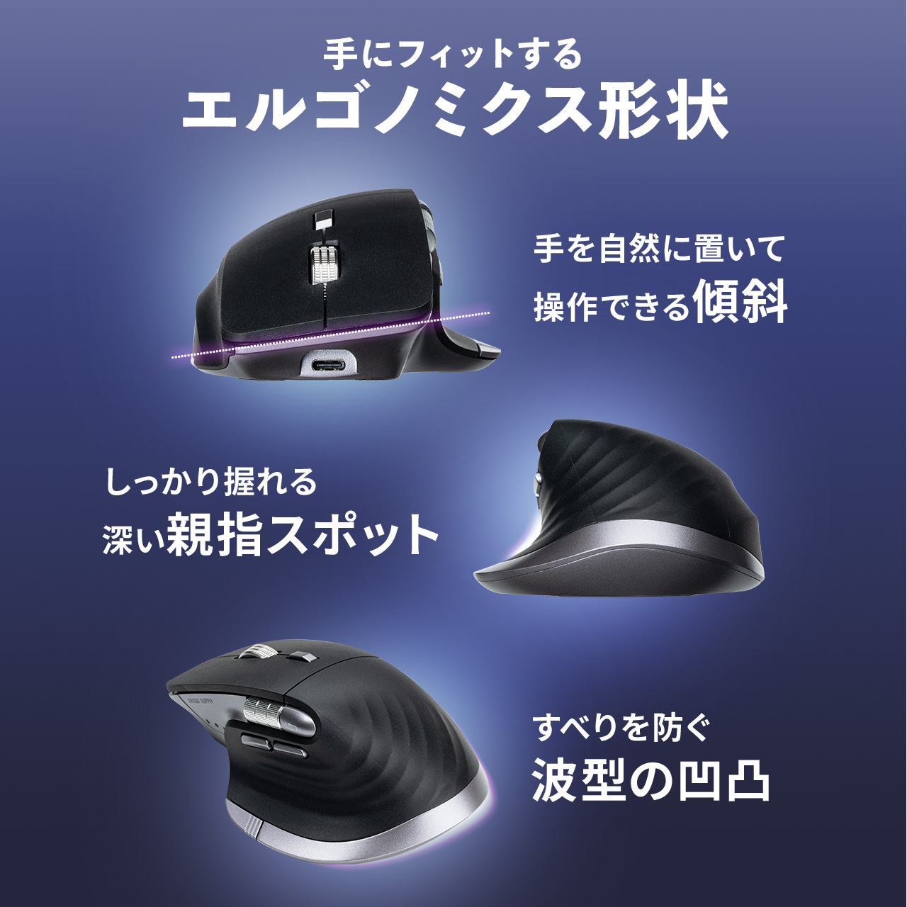 ���C�����X�}�E�X VELZA �T�C�h�z�C�[��/�����X�N���[�� Bluetooth/2.4GHz ���� �É� PAW3809 ���E�X�N���[�� Mac�Ή� �߂� �i�� USB-C �[�d�� ���@�\