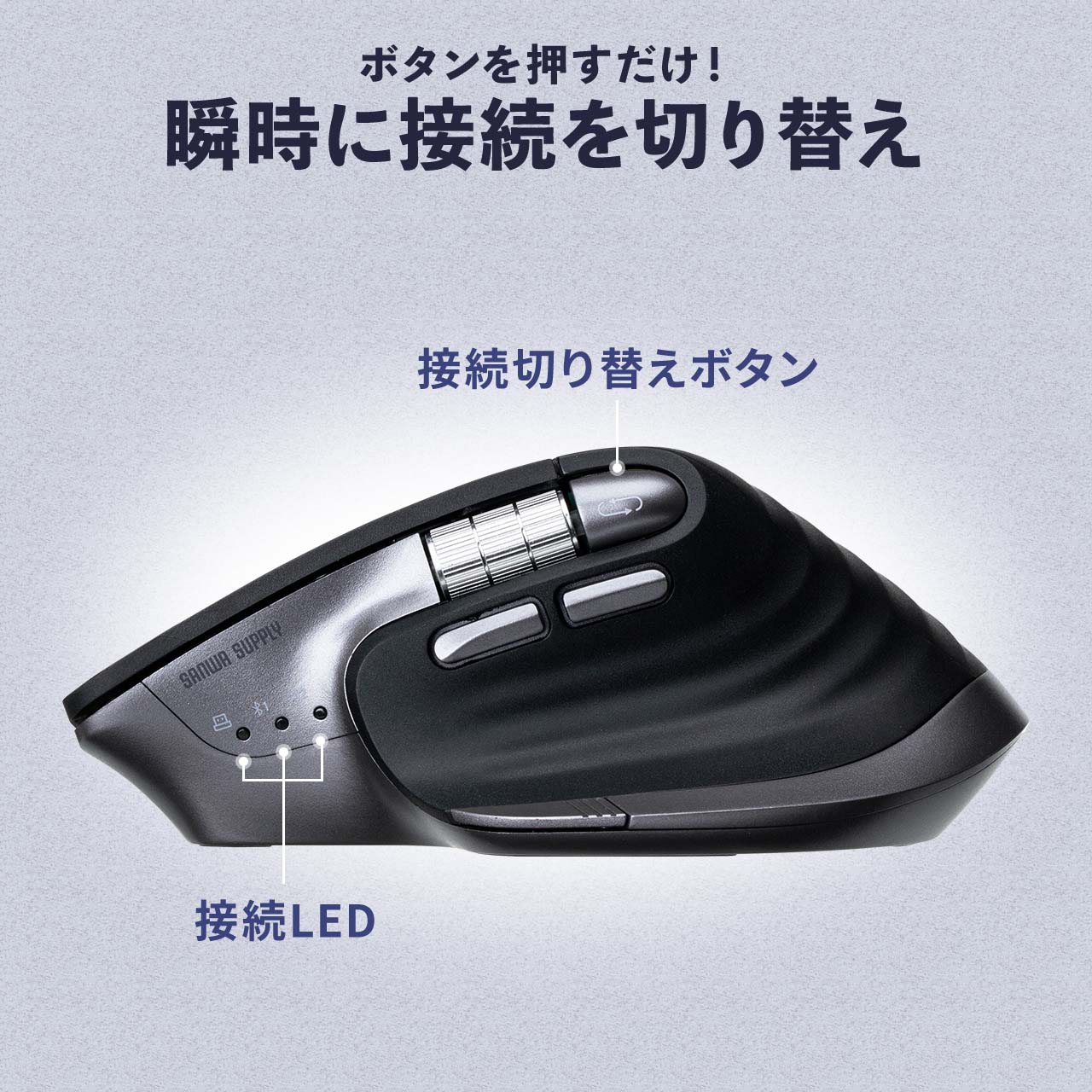 ���C�����X�}�E�X VELZA �T�C�h�z�C�[��/�����X�N���[�� Bluetooth/2.4GHz ���� �É� PAW3809 ���E�X�N���[�� Mac�Ή� �߂� �i�� USB-C �[�d�� ���@�\