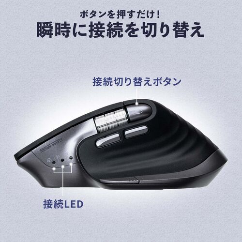 ���C�����X�}�E�X VELZA �T�C�h�z�C�[��/�����X�N���[�� Bluetooth/2.4GHz ���� �É� PAW3809 ���E�X�N���[�� Mac�Ή� �߂� �i�� USB-C �[�d�� ���@�\