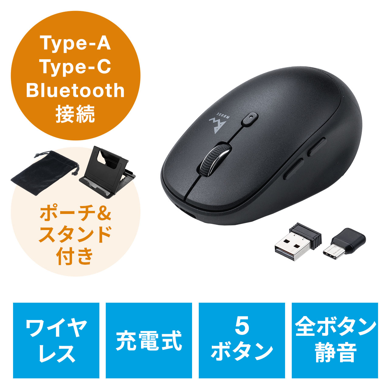 ワイヤレスマウス 静音 マウス USB充電式 ワイヤレス 2.4GHz 省エネルギー 光学式 高精度 軽量 持ち運び便利 有線マウス 無線マウス 有線 無線両対応
