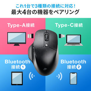 充電式マウス ワイヤレスマウス Bluetoothマウス マルチペアリング