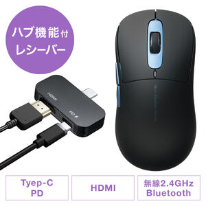 USBnu}EX USB-C HDMIϊA_v^ CX 2.4G & Bluetooth [d 4K/60Hz PD[d c o v[ ubN~u[