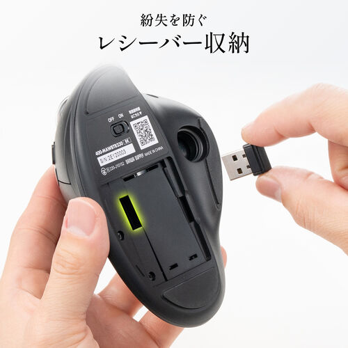 �g���b�N�{�[���}�E�X �`���g�z�C�[�� �����X�N���[�� �G���S�m�~�N�X �É� 2.4GHz Bluetooth ���C�����X 5�{�^�� USB-C�[�d�� ���b�h