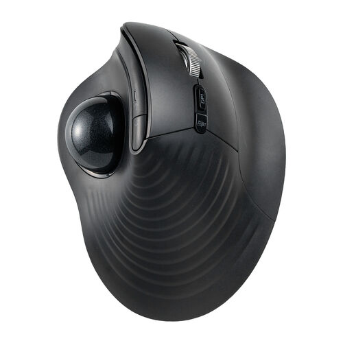 �g���b�N�{�[���}�E�X �`���g�z�C�[�� �����X�N���[�� �G���S�m�~�N�X �É� 2.4GHz Bluetooth ���C�����X 5�{�^�� USB-C�[�d�� �u���b�N