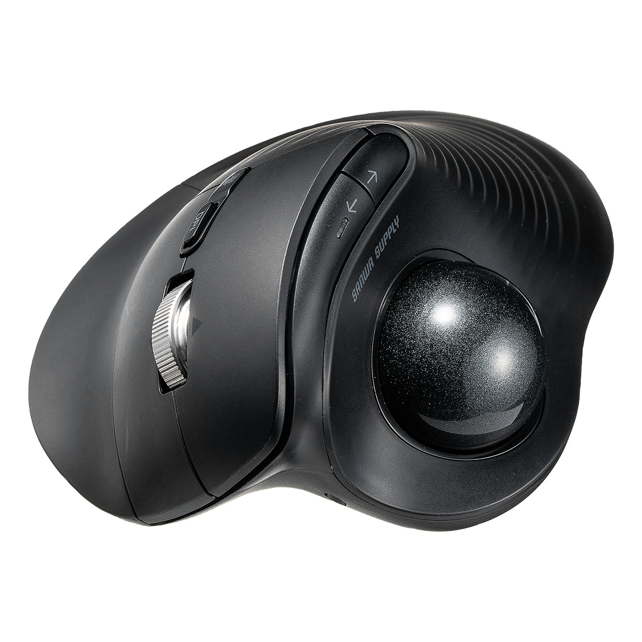 �g���b�N�{�[���}�E�X �`���g�z�C�[�� �����X�N���[�� �G���S�m�~�N�X �É� 2.4GHz Bluetooth ���C�����X 5�{�^�� USB-C�[�d�� �u���b�N