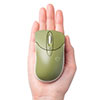 【オフィスアイテムセール】ワイヤレスマウス 静音マウス Type-A 小型サイズ 3ボタン カウント切り替え800/1200/1600 カーキ