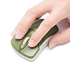 ワイヤレスマウス 静音マウス Type-A 小型サイズ 3ボタン カウント切り替え800/1200/1600 カーキ
