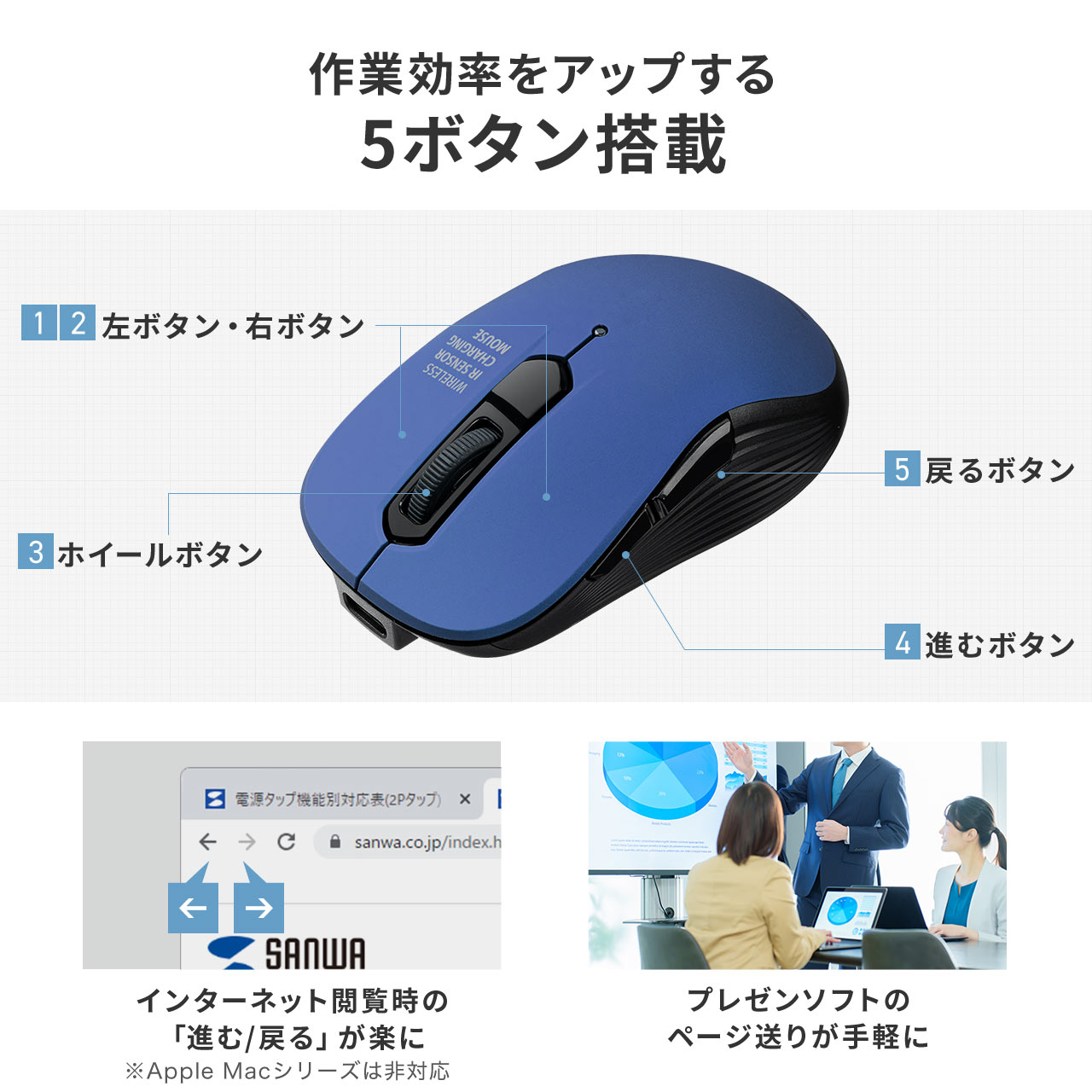 サンワダイレクト 400-MAWS223BL