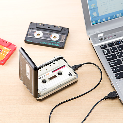 カセットテープ MP3変換プレーヤー（カセットテープデジタル化コンバーター） 400-MEDI002