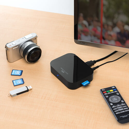 メディアプレーヤー デジタルサイネージ セットトップボックス SDカード USBメモリ対応 動画 音楽 写真再生 テレビ再生 オートプレイ 400-MEDI022