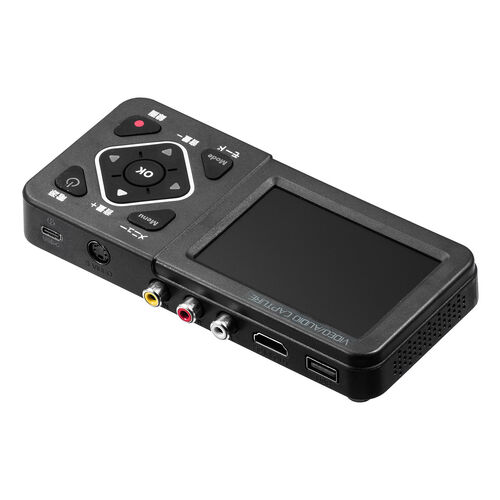 ビデオキャプチャー　サンワサプライ ビデオテープを簡単デジタル化！3.5インチモニター付きビデオ