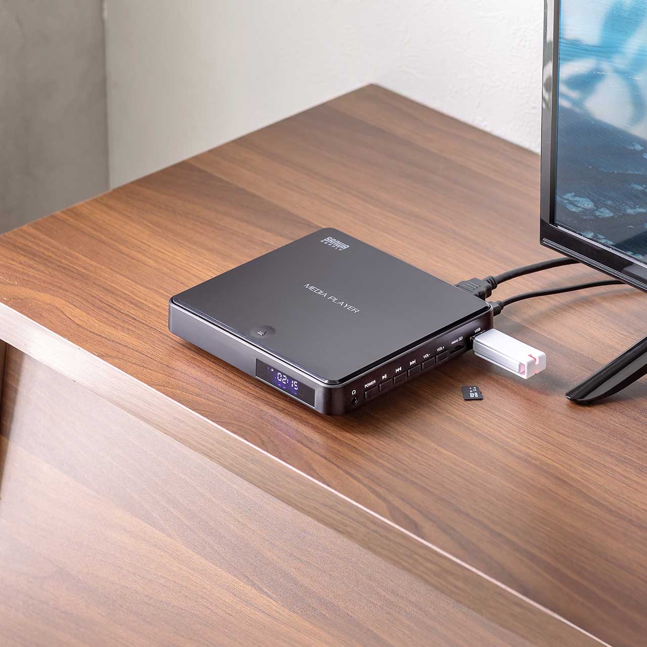 �~�jDVD�v���[���[ CD �Đ���p USB���d ���[�W�����t���[ �n�f�W CPRM�Ή� HDMI RCA�o�� ���f�B�A�v���[���[ USB������ microSD�J�[�h�Đ� ���{������� �u���b�N