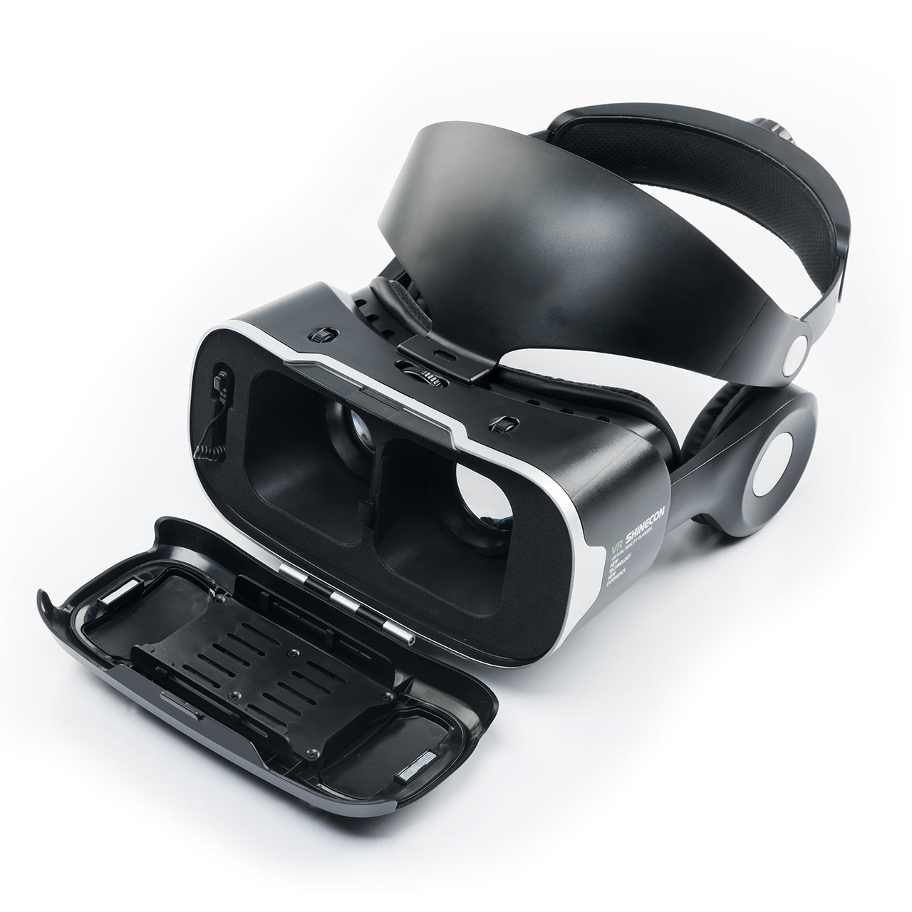 3D VRゴーグル（iPhone/Androidスマホ対応・動画視聴・ヘッドマウント・VR SHINECON） 400-MEDIVR3N