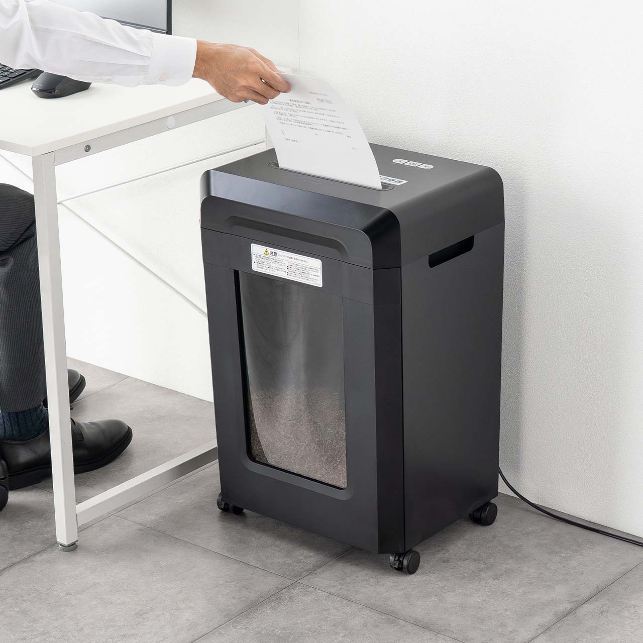 �Ɩ��p�V�����b�_�[ �}�C�N���J�b�g��e��30L �É��݌v �ő�16�������גf CD/DVD�Ή� �閧���R�k�΍�